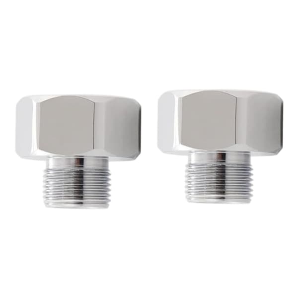 2 stk. rustfrit stål vandhane indløbsledning adapter G1/2 hun til G3/8 han