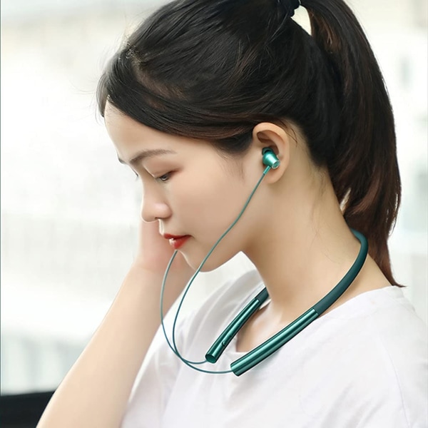 Bluetooth-headset, sports stereo-lydkæde, in-ear-hovedtelefoner (grøn)