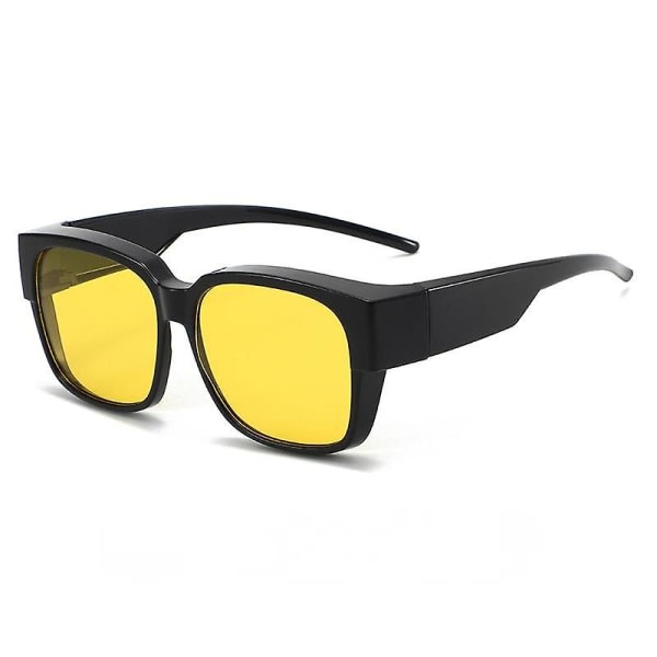 Ett par polariserade solglasögon för bilkörning och fiske Uv400-skydd (black Frame Night Vision Film)