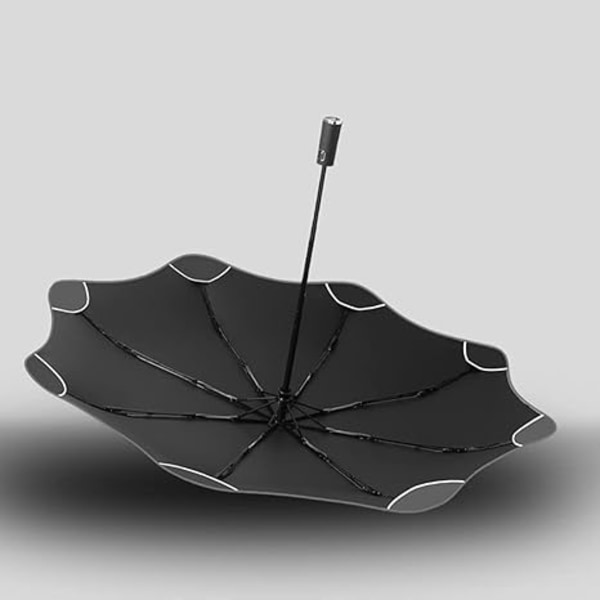 Automatiskt hopfällbart paraply med kreativ blomform för sol och regn, portabelt och vindtätt för resor Pea green