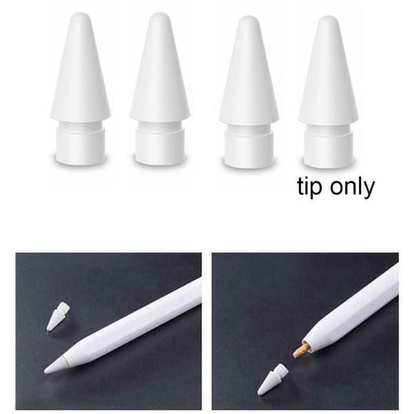4-pak Erstatningstips til Apple Pencil 1. Gen 2. Gen Pennespids