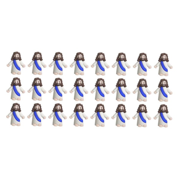24-100X Mini] Jeesus-hahmo pääsiäiskoristeisiin, pieni vauva Jeesus -hahmo 60pcs one-size