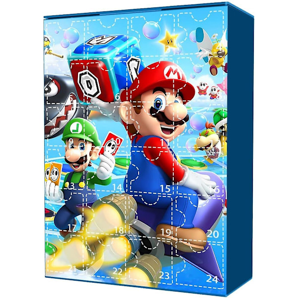 Anime Super Mario Figurer Julekalender 24 Dager Julekalender 24 Tegneseriefigurer Juleferiedekorasjoner Gaver til Barn