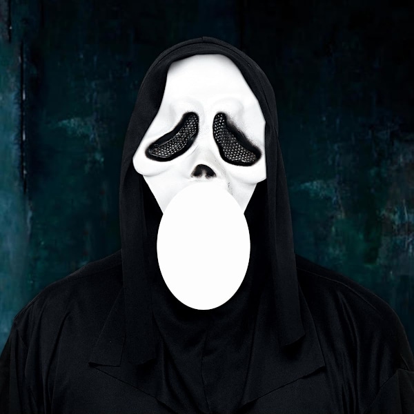 keland Skremmende Ghostface-maske Scream-maske Skummel Halloween Cosplay-rekvisitt