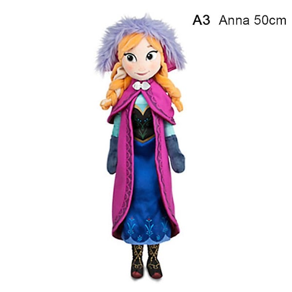 st Frozen Anna Elsa Olaf dockor Snödrottningen prinsessa plysch gosedjur - Anna - Anna - 50cm
