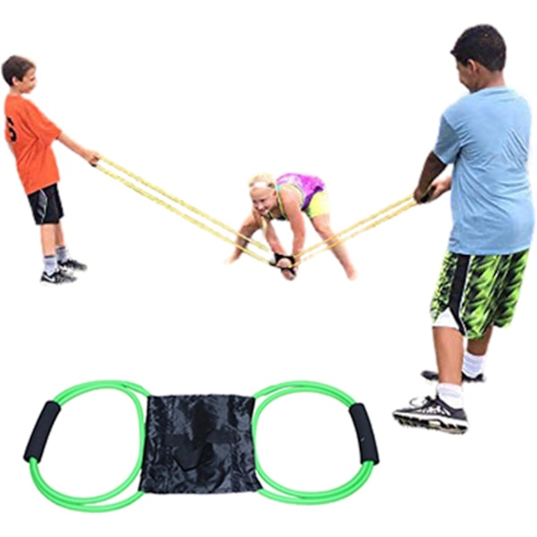 Water Balloon Launcher，3 Person Outdoor Beach Water Balloon Launcher，Beach Game Water Balloon Launcher，Green - 1.5m