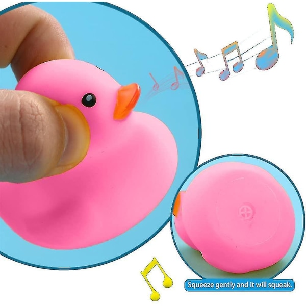 16 st rosa gummiankor badanka leksak för småbarn pojkar flickor pip