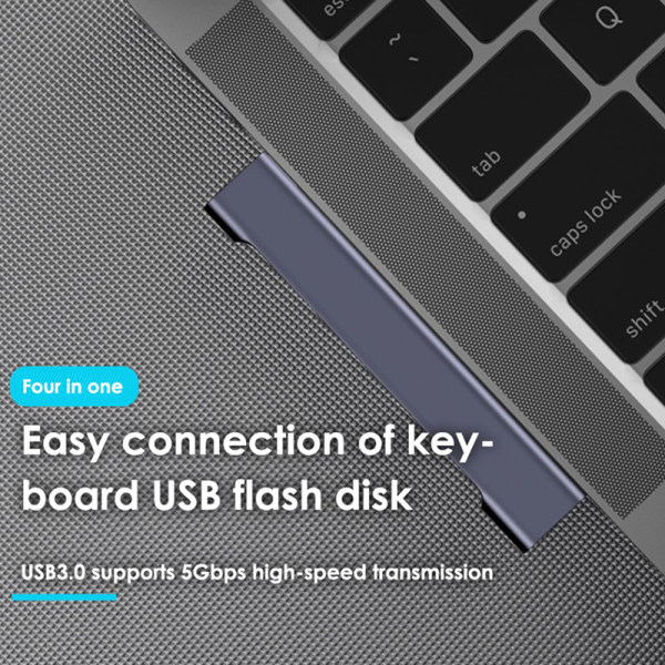 PD High Speed USB-C USB HUB Bred Använder USB3.0 5Gbps Portable Ty USB3.0