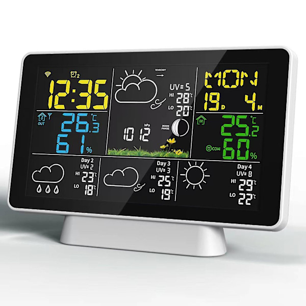 Black Friday Wifi Väderstation Trådlös Inomhus Utomhus Hygrometer Termometer Temperatur Luftfuktighet Display Monitor Digitalt Väder Kompatibel eCast