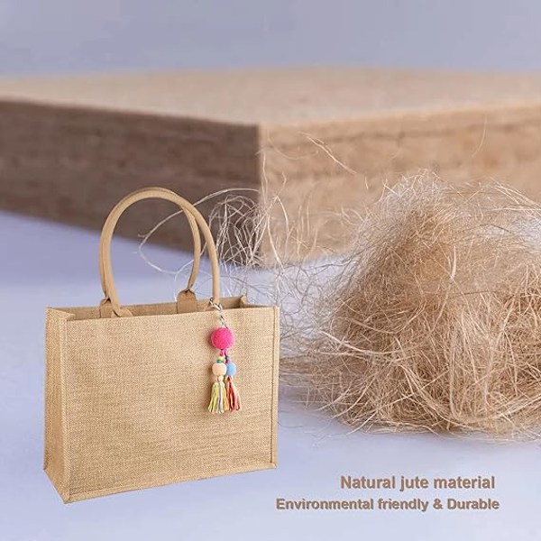 Jutetaske, shopper, kvinder, stor jutepose, strandtaske, foldbar, vandtæt, indkøbstasker, håndtaske til picnic, rejser, shopping, strand og hverdag