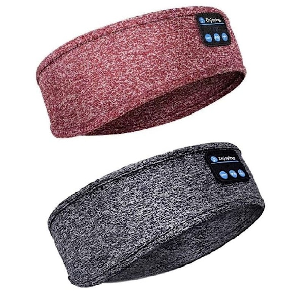 Trådløse hodetelefoner bluetooth 5.0 sove hodetelefoner sport hodetelefoner sove h 1pc Red＋1pc Grey 1 pc red＋ 1 pc grey