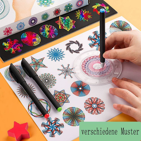 Spirograph Original, Spirograph Deluxe Set, för vuxna och barn, 28 delar