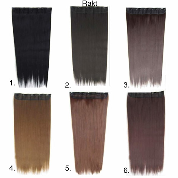 Clip-on / Hårförlängningar lockigt & rakt 70cm - Flera färger Straight - 1