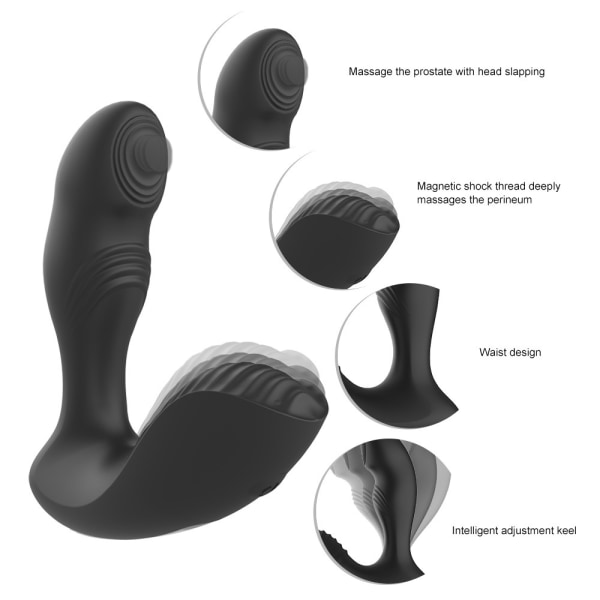 anal vibrator, med 7 oscillationslägen och 7 vibrationslägen