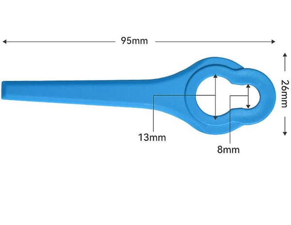 Plastgressklipperdeler, Gressklipperblader 30 Gressklipperblader (blå)