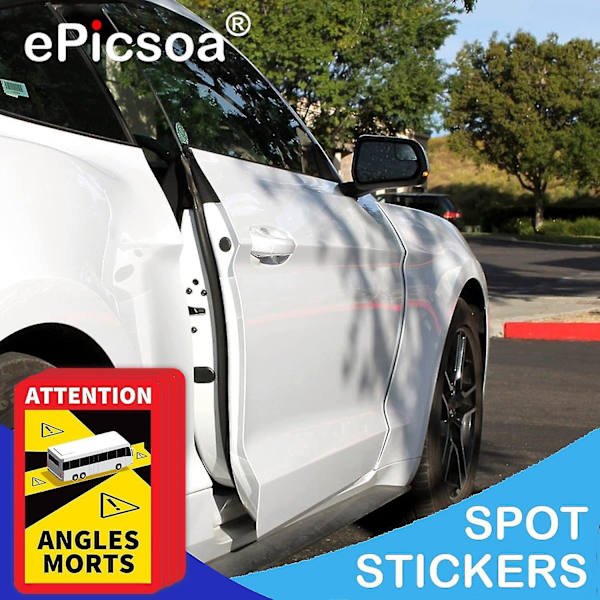 Angles Morts Decal Autocamper Blind Spot Stickers 10 Pack Bil Blind Spot Advarsel Decals Reflekterende Vejrbestandig Selvklæbende Mærkat