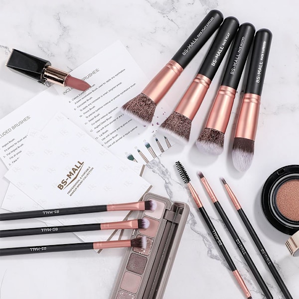 BS01 - BS-MALL 14 stk. eksklusive Make-up / makeup børster af bedste kvalitet 150