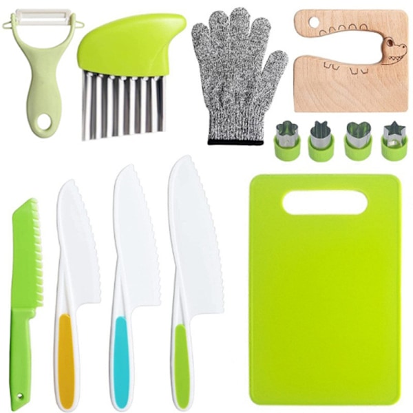 Lasten keittiöveitset Keittiösetti Keittiövälineet lapsille Moniväriset 13 Piece Set-1