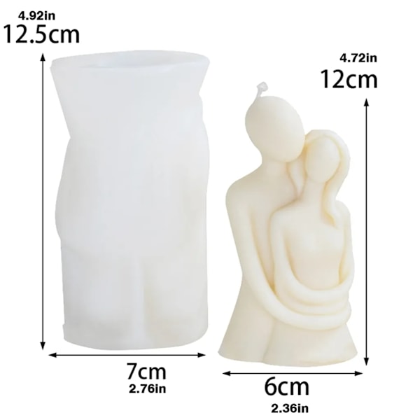 3D silikone lysform, silikoneform til lysstøbning, silikoneform til krop