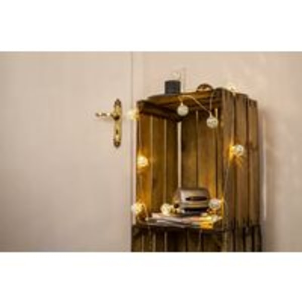 Lysglobe Girlande Led, Marokkanske Lamper Med Stikkontakt, 20 Gyldne Metal Kugler Med Mønster, Til Bryllup, Ferie, Jul, Indendørs