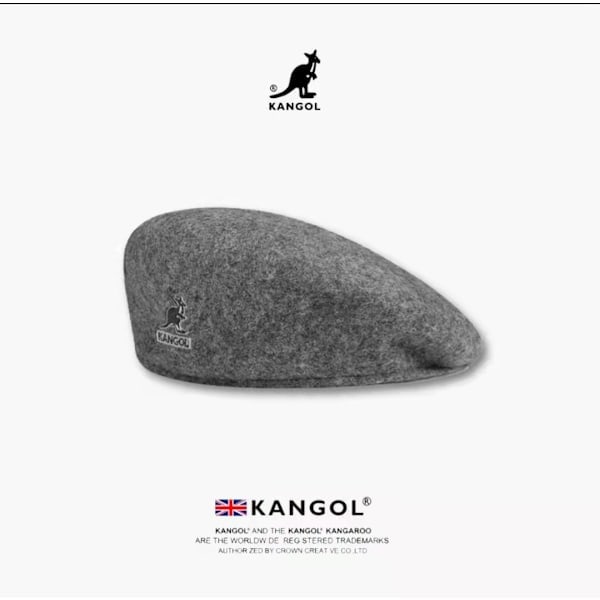 Kangol 504 Litteä Lippalakki Miehille ja Naisille Rento Beretti Hattu Talvi Newsboy Lakit Miehille ja Naisille Harmaa Valkoinen L（58-60cm） Harmaa Valkoinen (58-60cm) gray-white