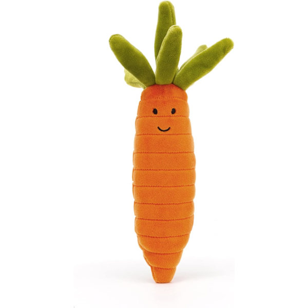 Jellycat Vivacious Vegetables Gulerot Plysjdyr, 16,5 cm | Grønnsaksplysj | Flott Gaveidé