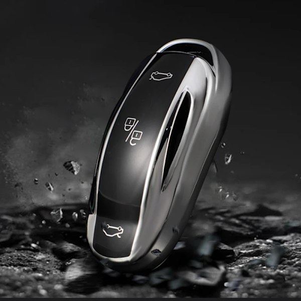 TPU-kotelo Tesla Model 3 Model X Model S Model Y Avaimenperäsuoja hopea[GKS] silver for model 3