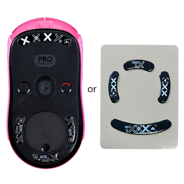 0,8 mm lasiset hiiren jalat liukutarrat Logitech G Pro Wireless GPRO X Superlight -hiirelle, pyöristetyt kaarevat reunat
