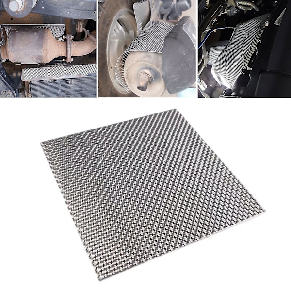 Kohokuvioitu alumiininen lämpökilpi lämpökilpi pohjapelti polttoainesäiliö hopea turbo pakosarja 300mm X 500mm alumiini