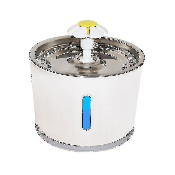 Automatisk kattvattenfontän med filter 2,4l dricksvattendispenser för husdjur Elektrisk USB led (grå) [gratis frakt]