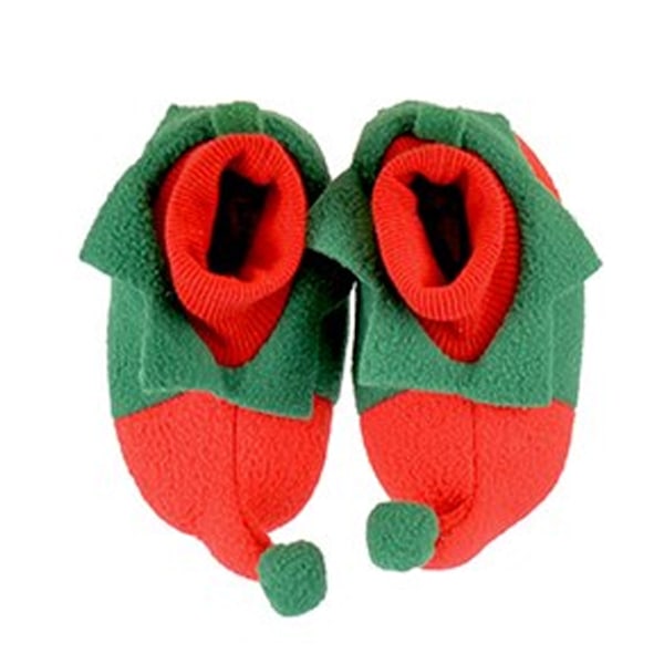 Slumberzzz Julebaby Santa-tøfler 6-12 måneder Rød/Grønn Rød/Grønn Red/Green 6-12 Months