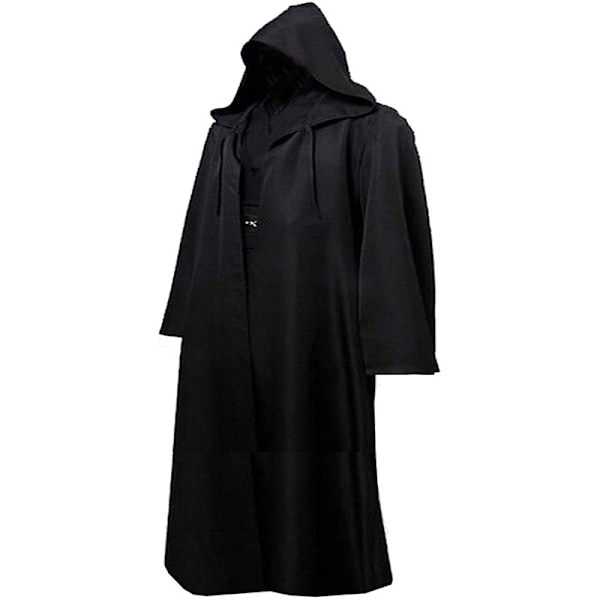 Voksen Halloween Kostume Hoodies Robe Cosplay Kappe Kappe Frakke V Sort black L