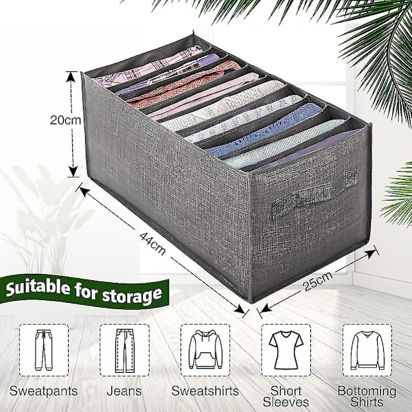 Underwear Organizer, Underwear Storage Box, 2 stk. Sammenklappelige Opbevaringsbokse, BH/Sokker/Panty Opbevaringsbokse