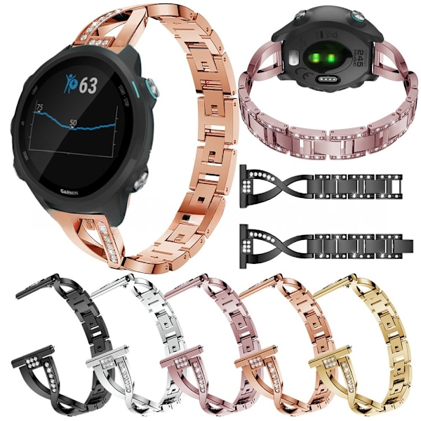 rannekoru teräs Garmin forerunner 245M/645 rose gold Rose gold