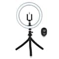 Selfie lampe/Ringlys (26 cm) med fleksibelt stativ