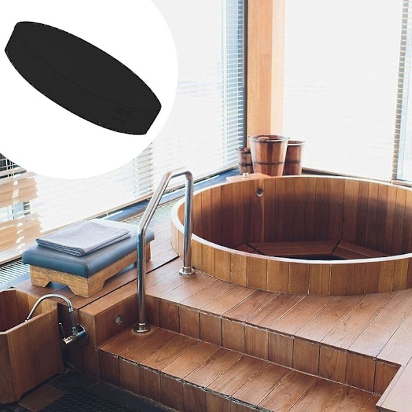 190*30cm Rundt bassengtrekk Bassengsolskjerm, Vanntett spa-trekk 100 UV-bestandig, 190t for utendørs spabad