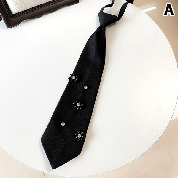 JK stil slips dam slips pärla blommor hals slips School-Sty A