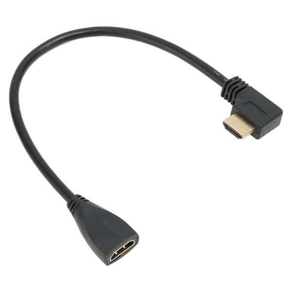 Vasen Kulma HD Multimedia Interface Jatkojohto Tyyppi A Uros - Naaras 24K Kullattu Liitin 3D 4K Videojohto