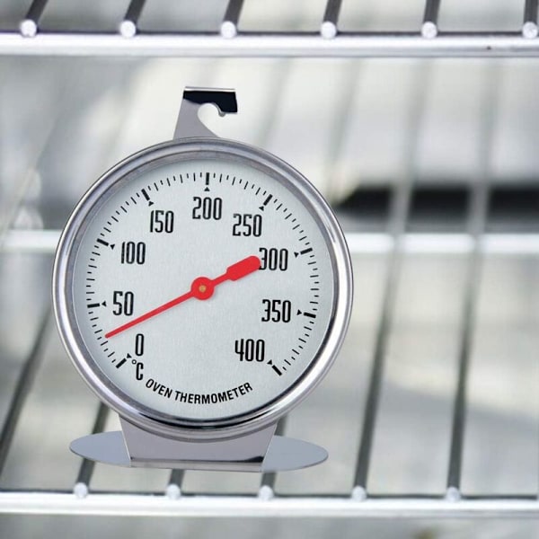 Ovnstermometer i rustfritt stål, 400 graders ovnstermometer