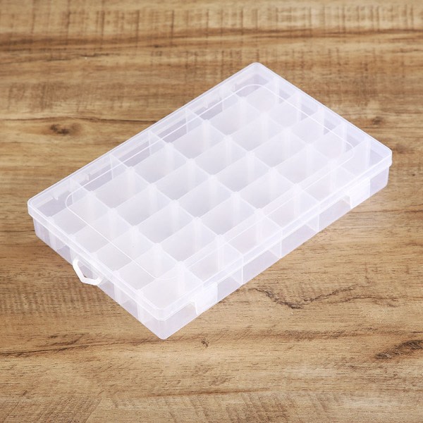 36 Grids Plast Container Box Praktiskt justerbart fack