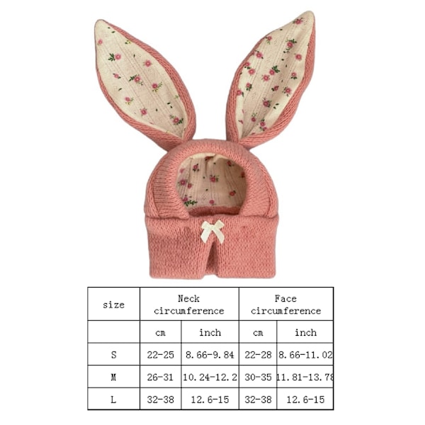 Julehat til kæledyr - Strikket kaninørehat til hunde og katte - Søde karnevalskostumer - Vinterhat til kæledyr 0.06 S