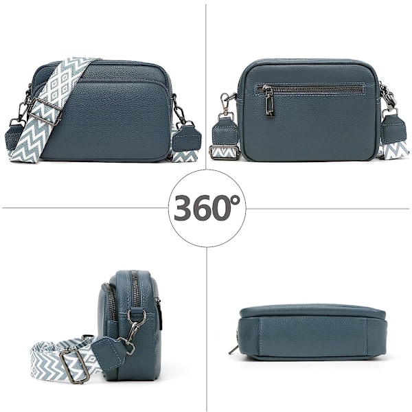 Naisten olkalaukku, crossbody-laukku leveällä olkahihnalla
