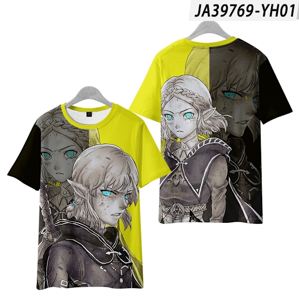 The Legend of Zelda Tears of the Kingdom T-paita miehille, muoti lyhythihainen unisex pyöreäkauluksinen löysä t-paita lapsille style4 style4 xxl