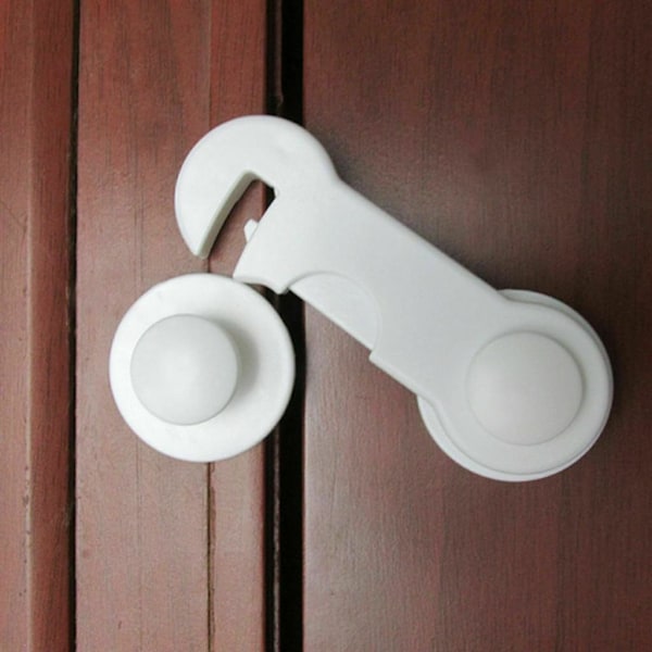 Skapsikringer for babyer 10 stk, Barnesikring Babysikkerhetslåser, barnesikringer for skap, Sterkt lim Ingen boring-Holdbar-Multifunksjonell for