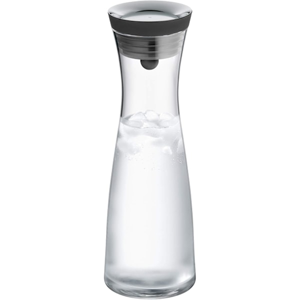 Vandkaraffel, 1,2 l, glaskaraffel, silikonelåg, CloseUp-lukning