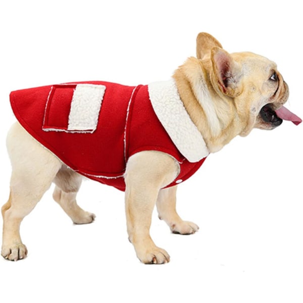 Dog Fleece Solid Dual Color Väst Röd XL