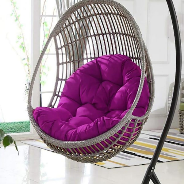 Ersättningsdyna för hängande äggstol Kompatibel med andningsbar stolsmatta Kompatibel med utomhus inomhus mörk lila Dark Purple Custom Size Weight
