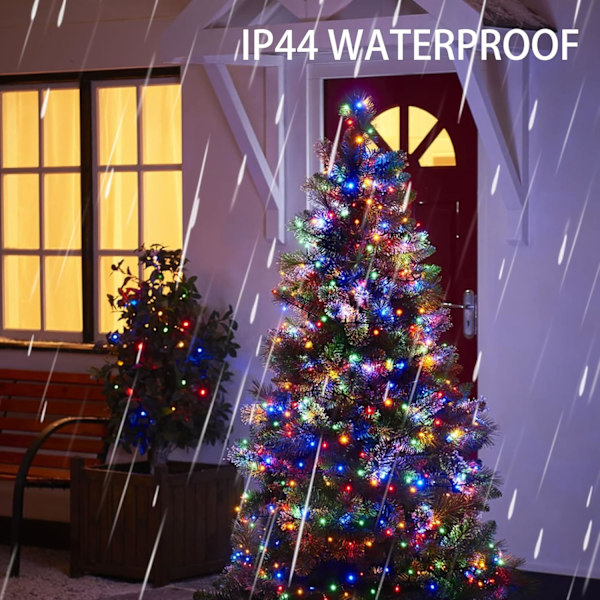 Kirkkaat 300 LED jouluvalot, 30,5 metriä, kytkettävät, vedenpitävät, moniväriset Multicolored 1000 LEDs