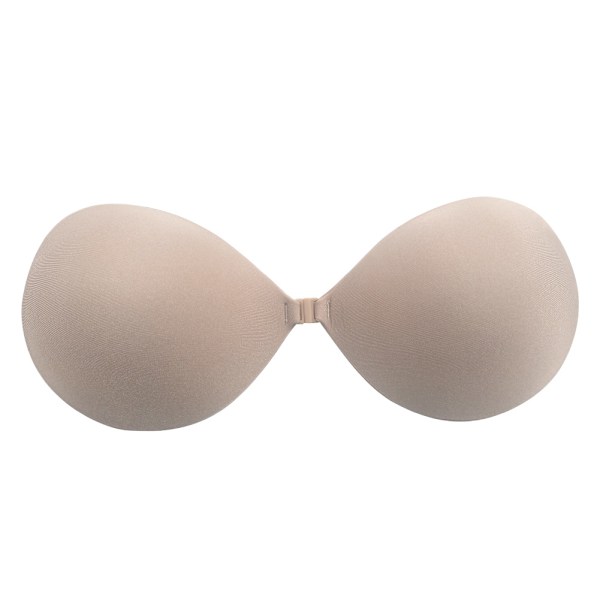 Tjock Vadderad Axelbandslös Rygglös Push Up Silikon Limmat Osynlig Nude BH (Hudfärg, A)[GKS] 0.1