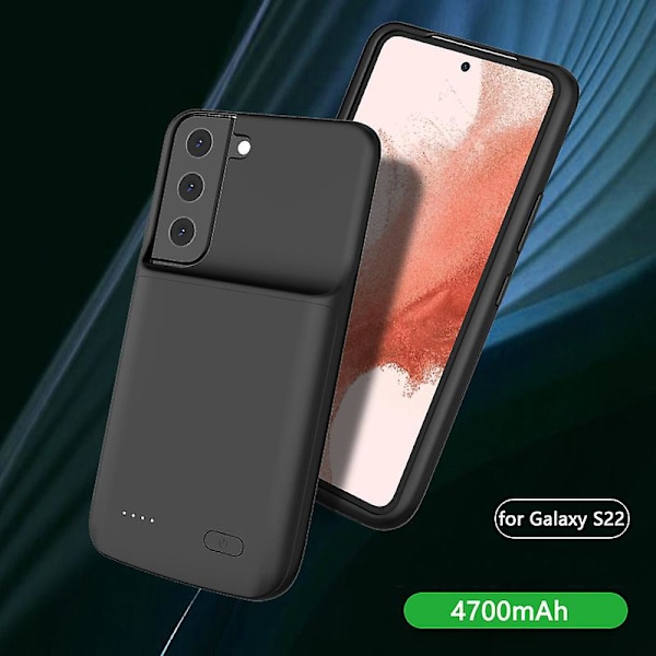 4700/4800/6000 mAh Powerbank-skal för Samsung Galaxy S22 Ultra - 4800mAh